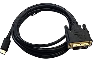 Pasuihcay USB Type C to DVI Cable USB Type C to DVI 24+1 Adapter 4K 30Hz (6FT/1.8M) for 3 for 2017/2016 Pro