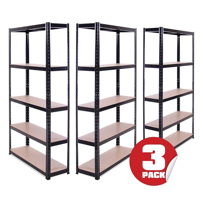 Garage Shelving Units 180cm x 90cm x 30cm Heavy Duty Racking Shelves