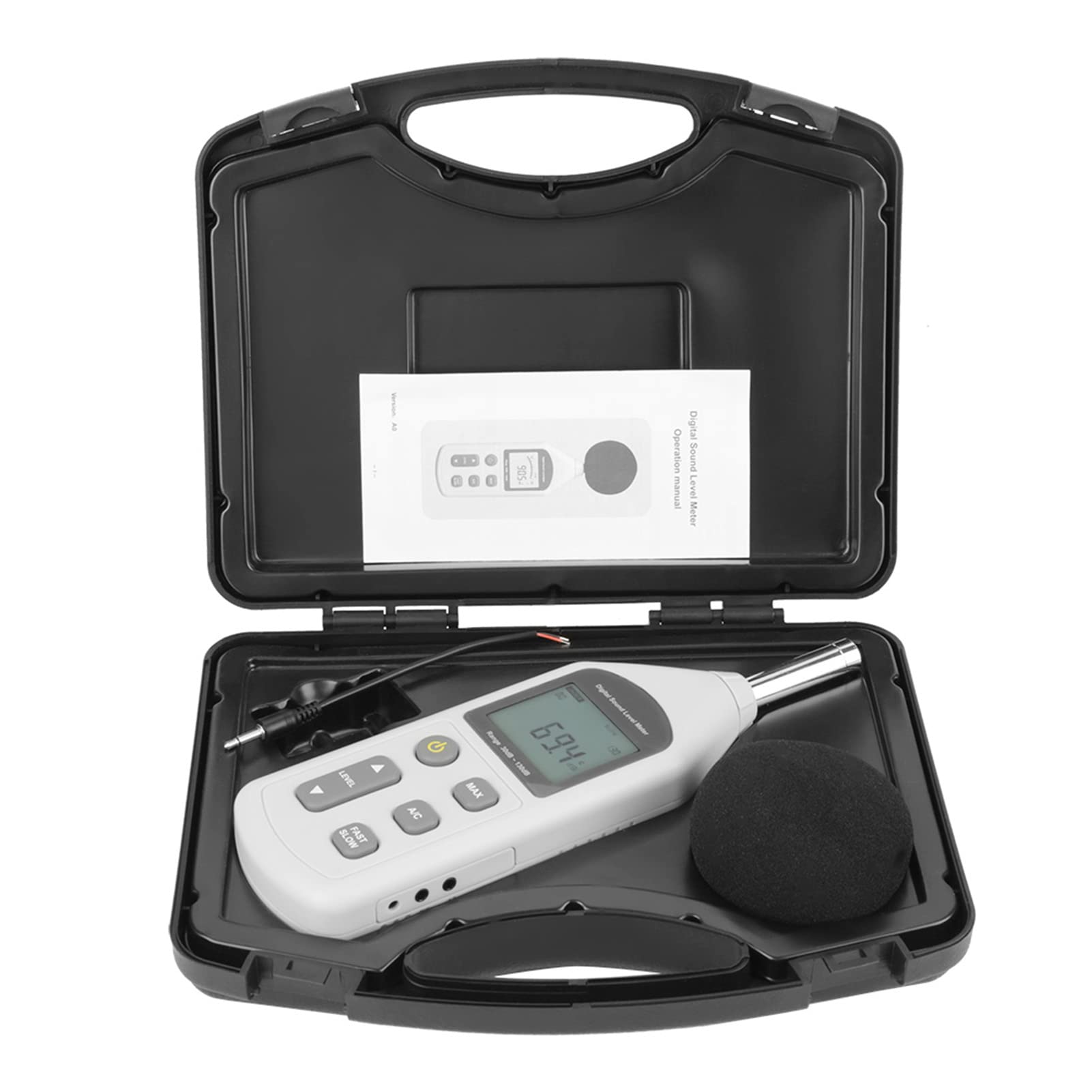 Hilitand GM1357 Digital Noise Meter, Sound Level Meter, Noise Testing Equipment, Measures Sound Level, From 30dBA ~ 130dBA