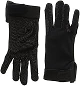 Rhinegold Cotton Pimple Grip Gloves Black Large Non-Slip Equestrian view 2