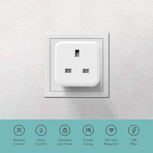 Smart Home Wifi plug Smart Plug 13a Wifi Drahtlose Fernbedienung Timing funktion Kein Hub Erforderliche Wei Mit Alexa Google Haupt2pcs