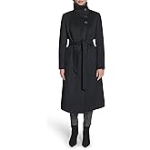 Cole Haan Women's Outerwear Asymmetric Belted Trench Coat With Stand Collar