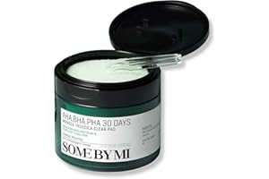 SOME BY MI AHA BHA PHA 30 Days Miracle Truecica Clear Pad – 70 Pads – Korean Exfoliating Centella Face Toner Pads – Gently Clears Impurities, Refines Pores & Smooths Skin Texture – Korean Skin Care