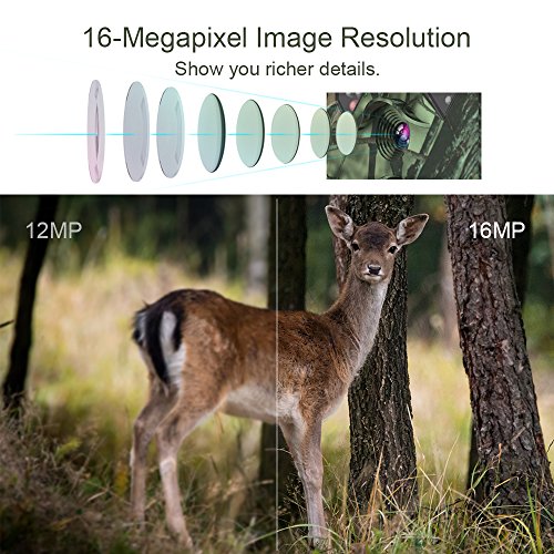 Trail Camera,THZY Waterproof 16MP 1080P HD Game Hunting Camera with Sound 120Â° Wide Angle Lens 0.5s Trigger Speed 38 Pcs 940nm IR LEDs No Glow Black Infrared Night Version up to 20M/65FT for Hunting