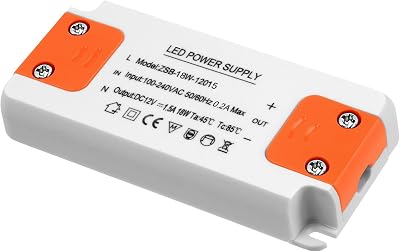 AXFEE LED Driver 12V 18W 100-240V AC to 12V DC Constant Voltage