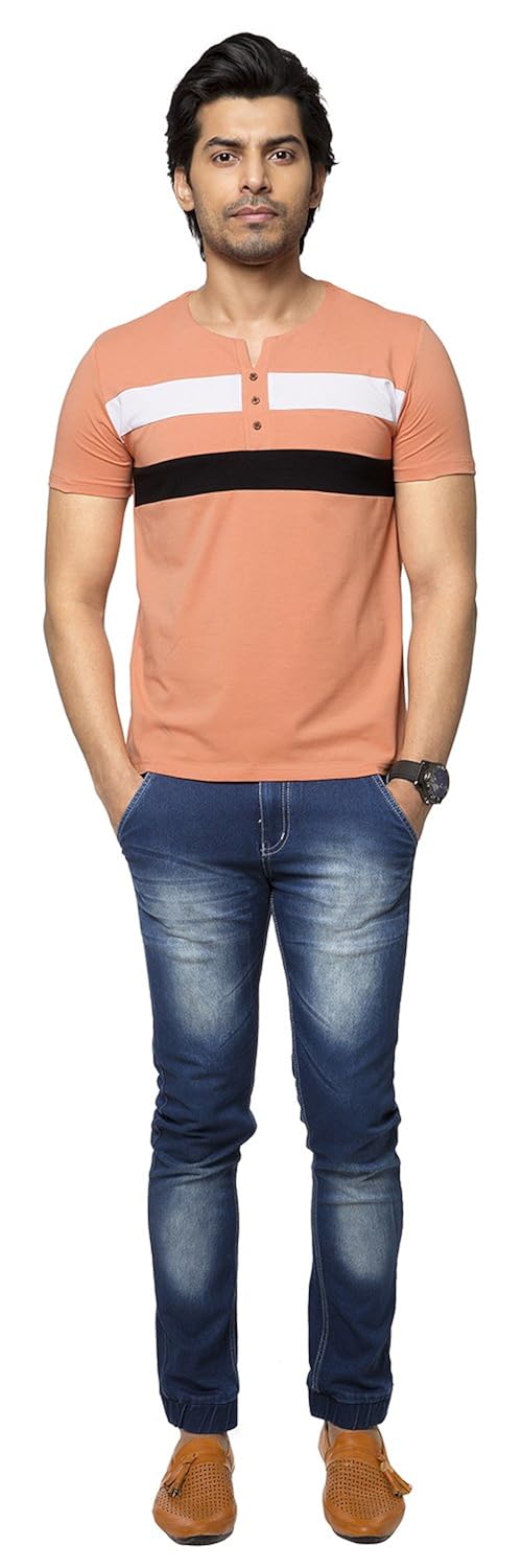 zeyo men's cotton stylish t-shirt