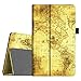 Fintie Folio Case for All-New Amazon Fire HD 8 (6th Generation, 2016 release), Slim Fit Premium Vegan Leather Standing Cover Auto Wake/Sleep for Fire HD 8 Tablet (2016 6th Gen Only), Ancient Map