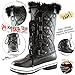DailyShoes Women's Mid Calf Arctic Warm Fur Water Resistant Eskimo Snow Boots