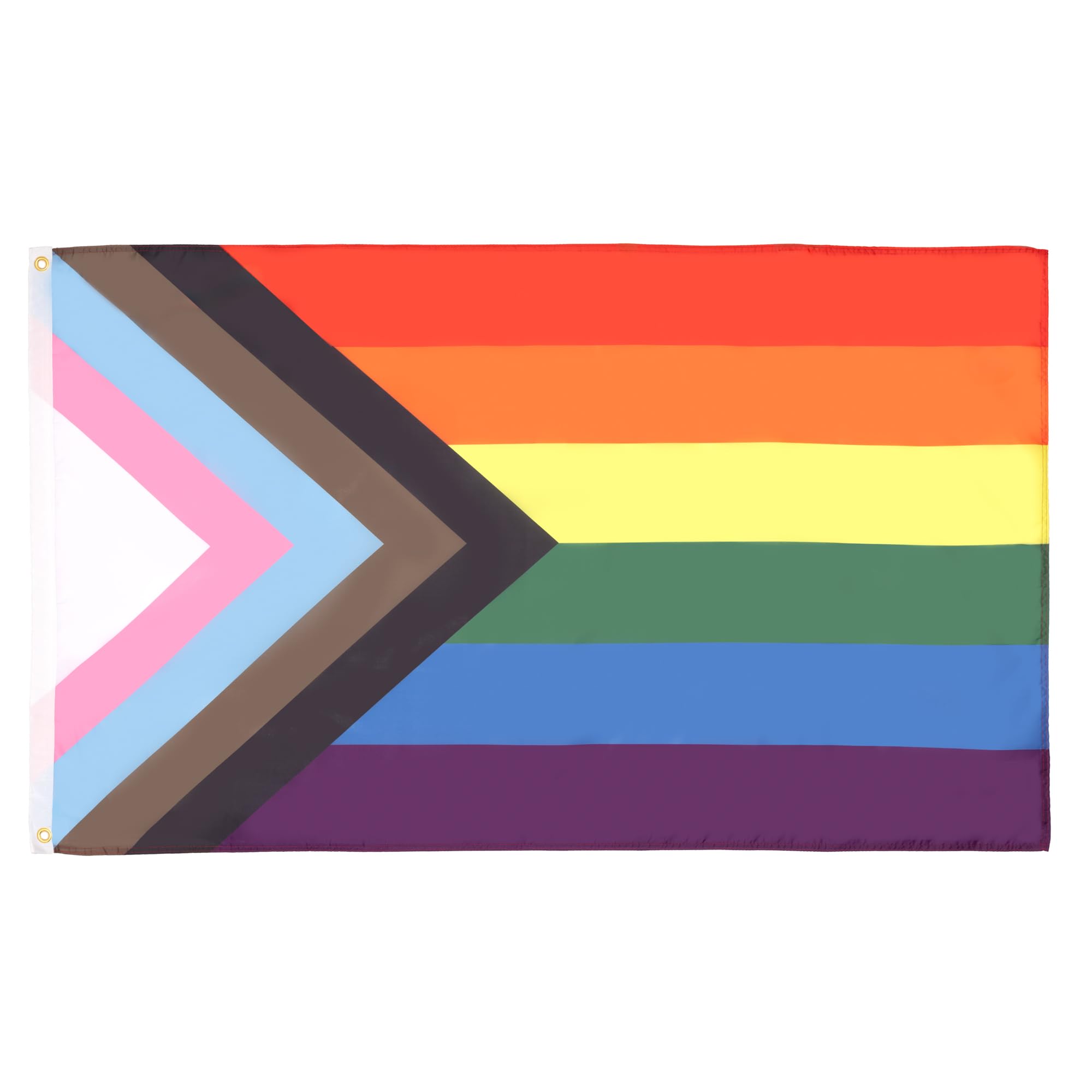AZ FLAG - Rainbow Progress Pride Flag - 2x3 Ft - 100D Polyester Lgbt Banner with Two Metal Grommets - Fade Resistant - Vivid Colors - 2' x 3' Feet - 90x60 Cm