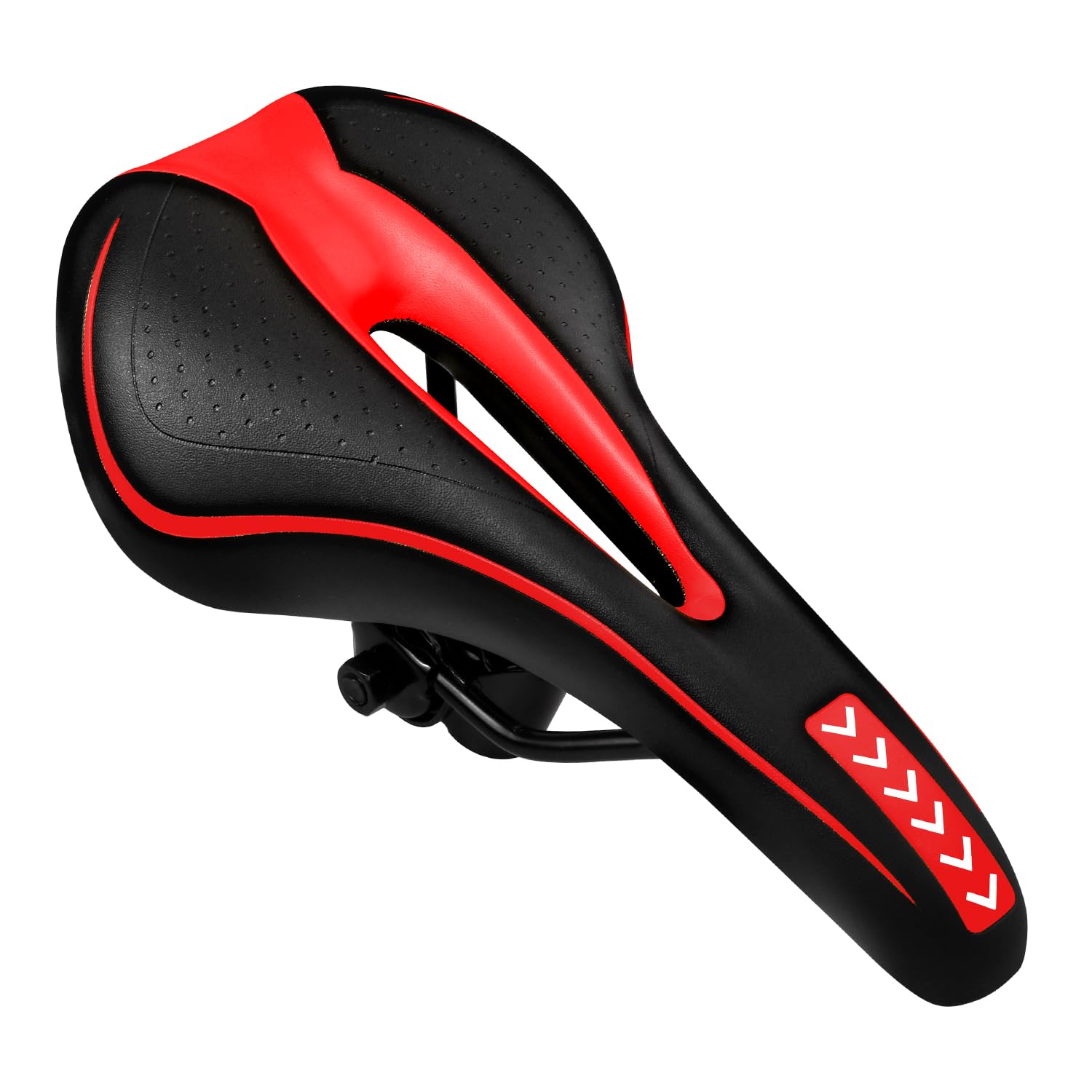 New Gel Bike Seat, MSDADA Bike Saddle for Men & Women, Waterproof Bicycle Seat Comfortable Soft Cushion for Road Bike, Mountain Bike, Exercise Bike, City Bikes(Red)