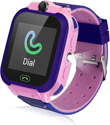 Fediman Kids Smart Watch, LBS Tracker, Watches for Kids 1.44 Touch Screen with Games SOS Call Camera Flashlight Kids Watch, SIM Card Slot Compatible ...