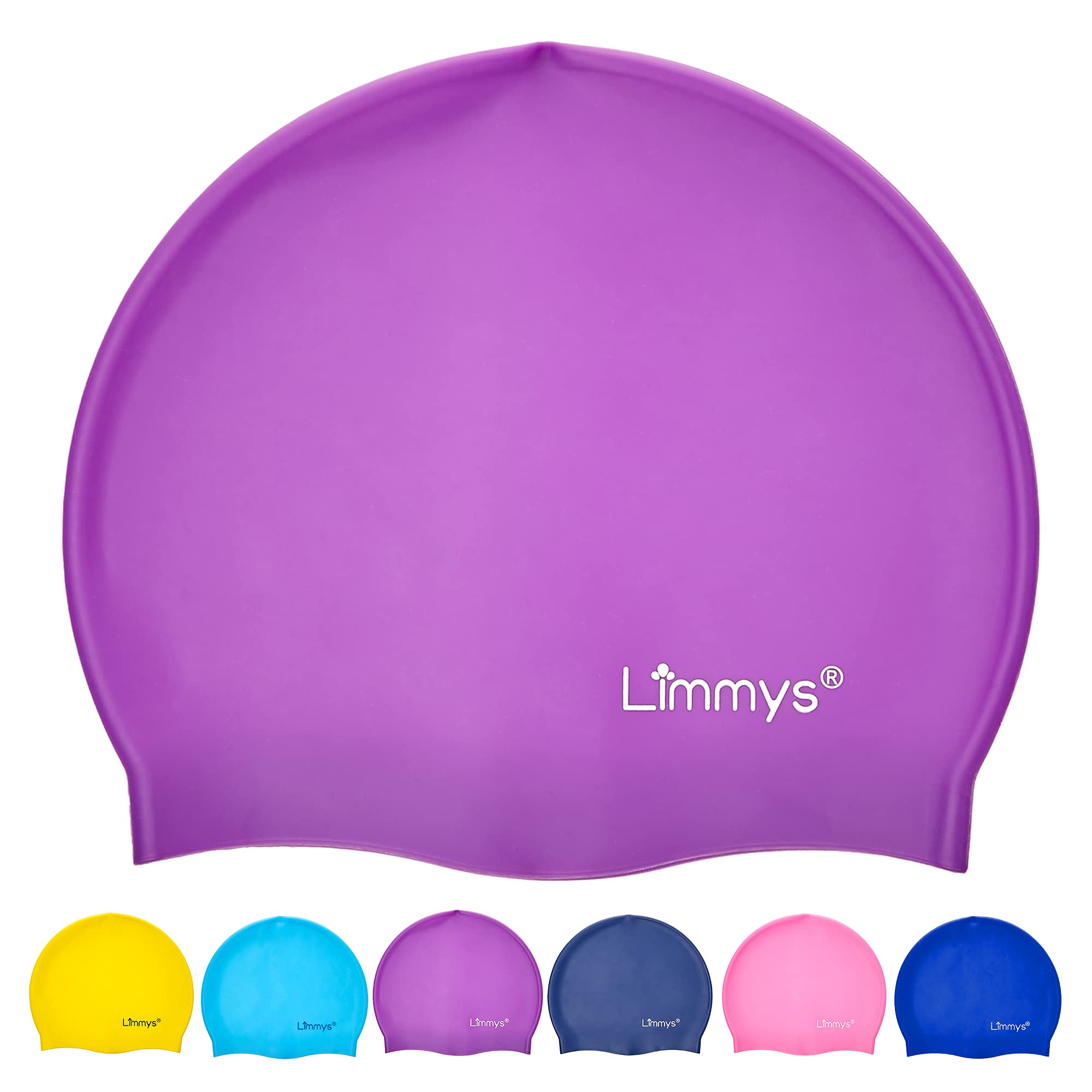 Limmys Kids Swim Cap – 100% Silicone Swim Cap for Boys and Girls – Soft, Stretchy & Comfortable Swimming Cap – Designed for Comfort & Durability