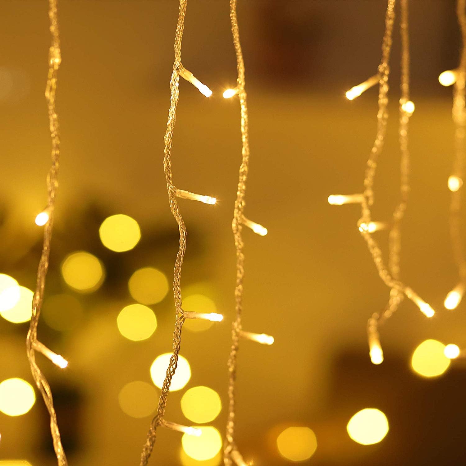 CORST 3M Outdoor Curtain Lights Window Fairy Light Outside Ice Lights Battery Powered - Image 3
