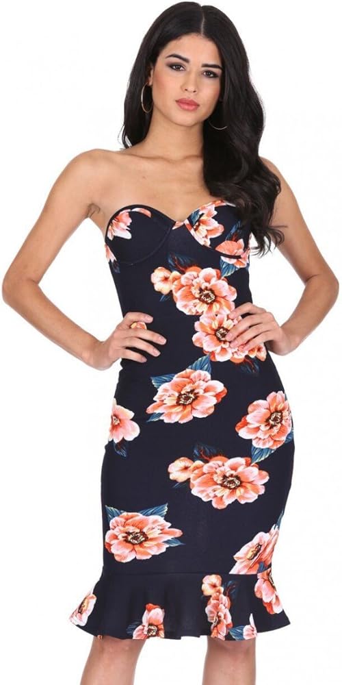 floral bandeau dress