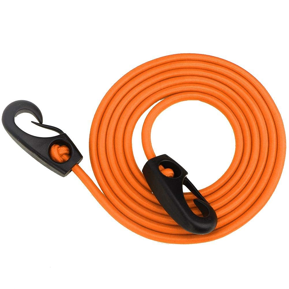 189cm Elastic Nylon Towing Rope for Towing Leash with Canoe Kayak Lanyard with Double End Carabiner (Orange)