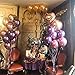 Captank Purple Metallic Balloons Rose Red Balloons Arch Garland Kit 60 pcs Chrome Silver Metallic Latex Light Purple Balloons Pink Balloon kit:16ft Balloon Strip Tape 100 Balloon Dot Glue …