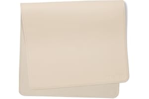 Ava + Oliver Vegan Leather Baby Changing Mat (16 X 30 in) - Multipurpose Wipeable and Portable Diaper Changing Pad - Foldable for Travel (Cream)