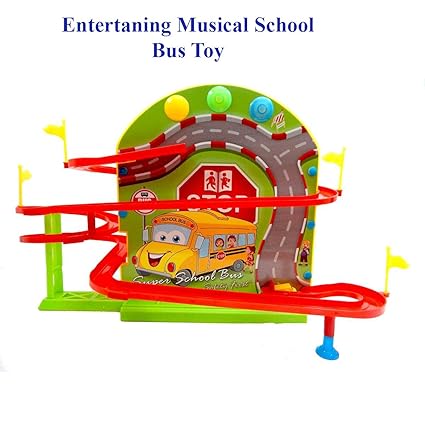 BonZeaL DIY School Bus Magnetic Racetrack Toy for Kids Children 3 4 5 6 Years Old Birthday Gift for Friends Brother Sister Gift for Him Her Boys Girls