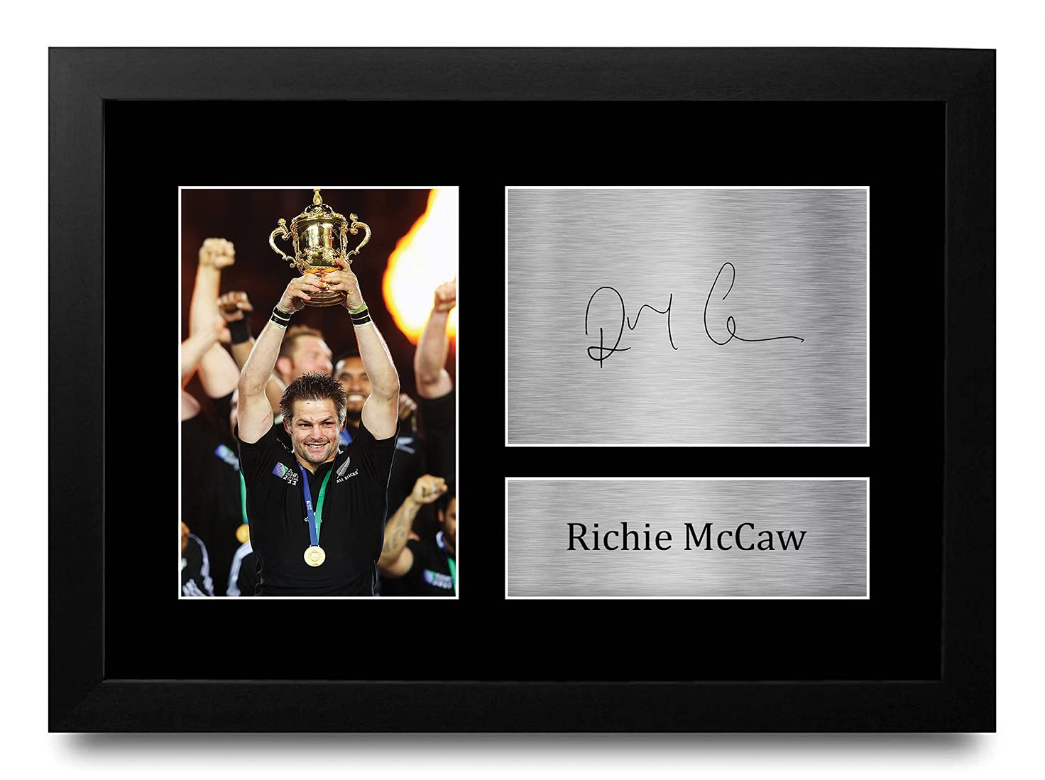 HWC Trading FR Richie McCaw New Zealand Gifts Printed Signed Autograph Picture for Rugby Union Fans - A4 Framed
