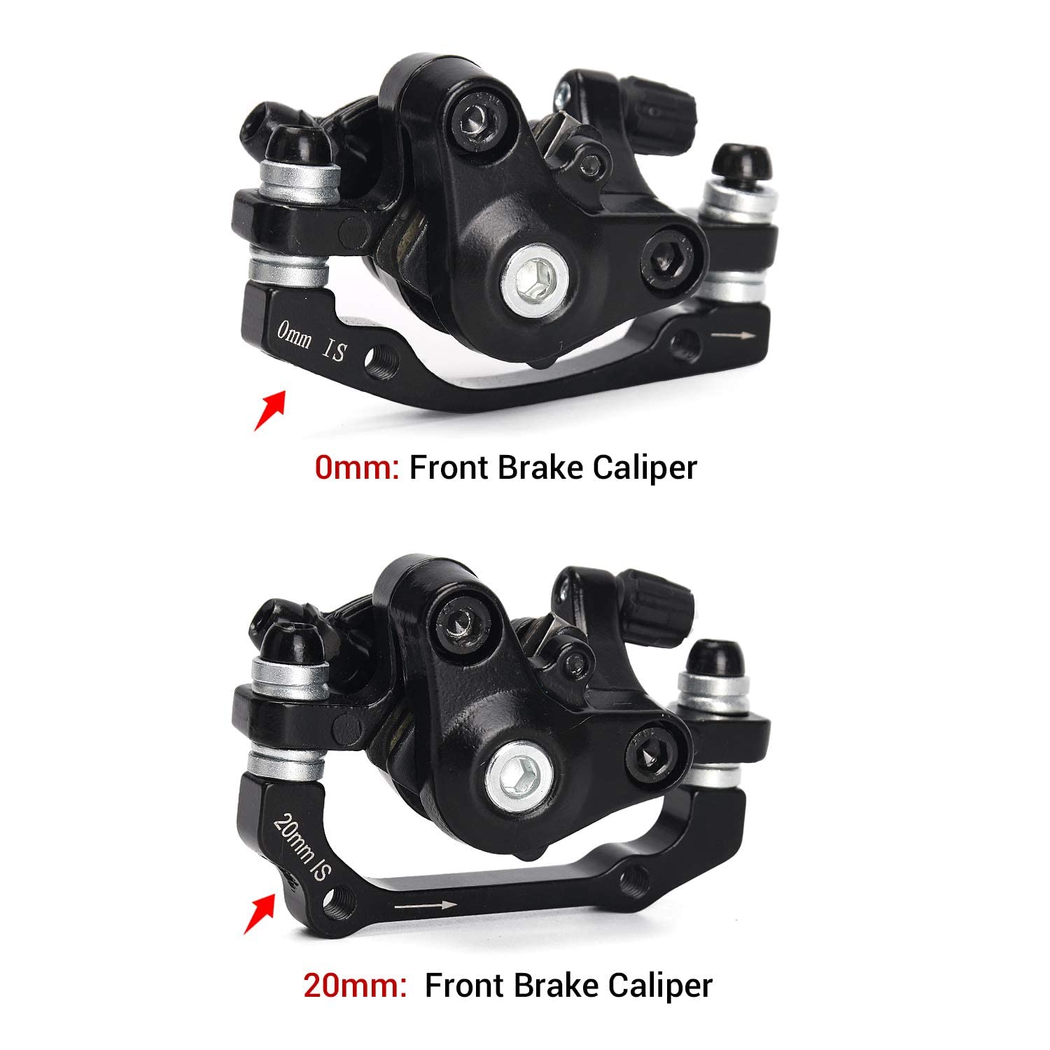 TOBWOLF 1 Pair MTB Front & Rear Cable Disc Brake Aluminum Alloy Caliper Post Mount, 2PCS 160mm Stainless Steel 6-Bolt Disc Rotors for Mountain Bike Road Bike Folding Bike BMX