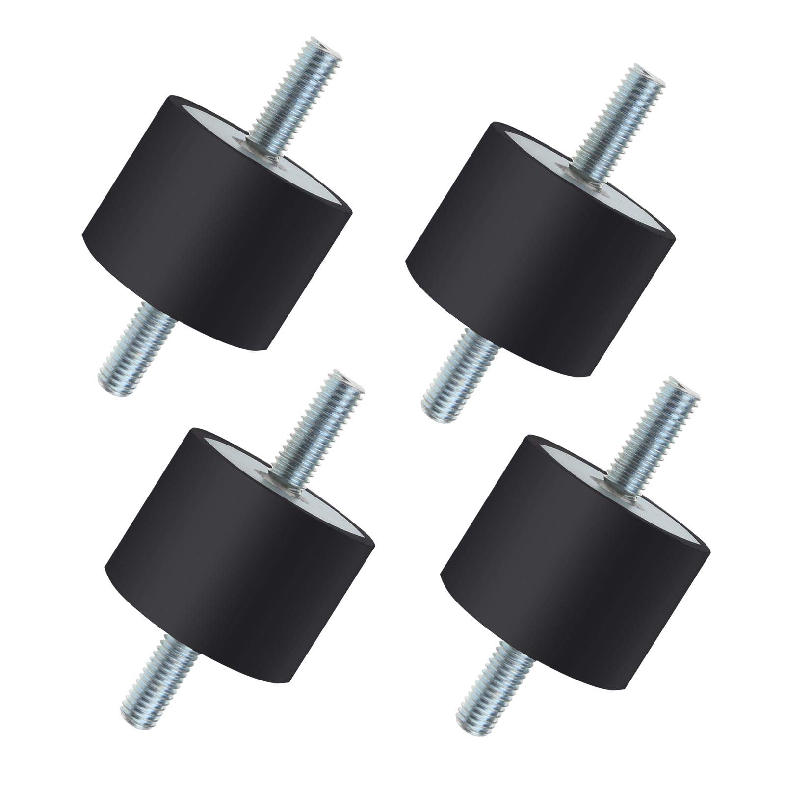 Create idea 4Pcs M8 40x30mm Absorber Anti Vibration Isolator Rubber Bobbin Mounts with 8x23mm Double Ends Studs for Air Compressors Enginers Water Pumps