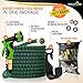 Garden Hose 55 Feet, Expandable, Lightweight, High Density 3750D Outer Fabric, Durable Double Latex Core, Bundle with Spray Nozzle and Accessories (5 Items)