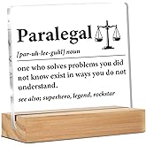 Paralegal Gifts, Paralegal Appreciation Gifts Graduation Gifts, Paralegal Definition Clear Desk Decorative Sign Home Law Office Acrylic Decor