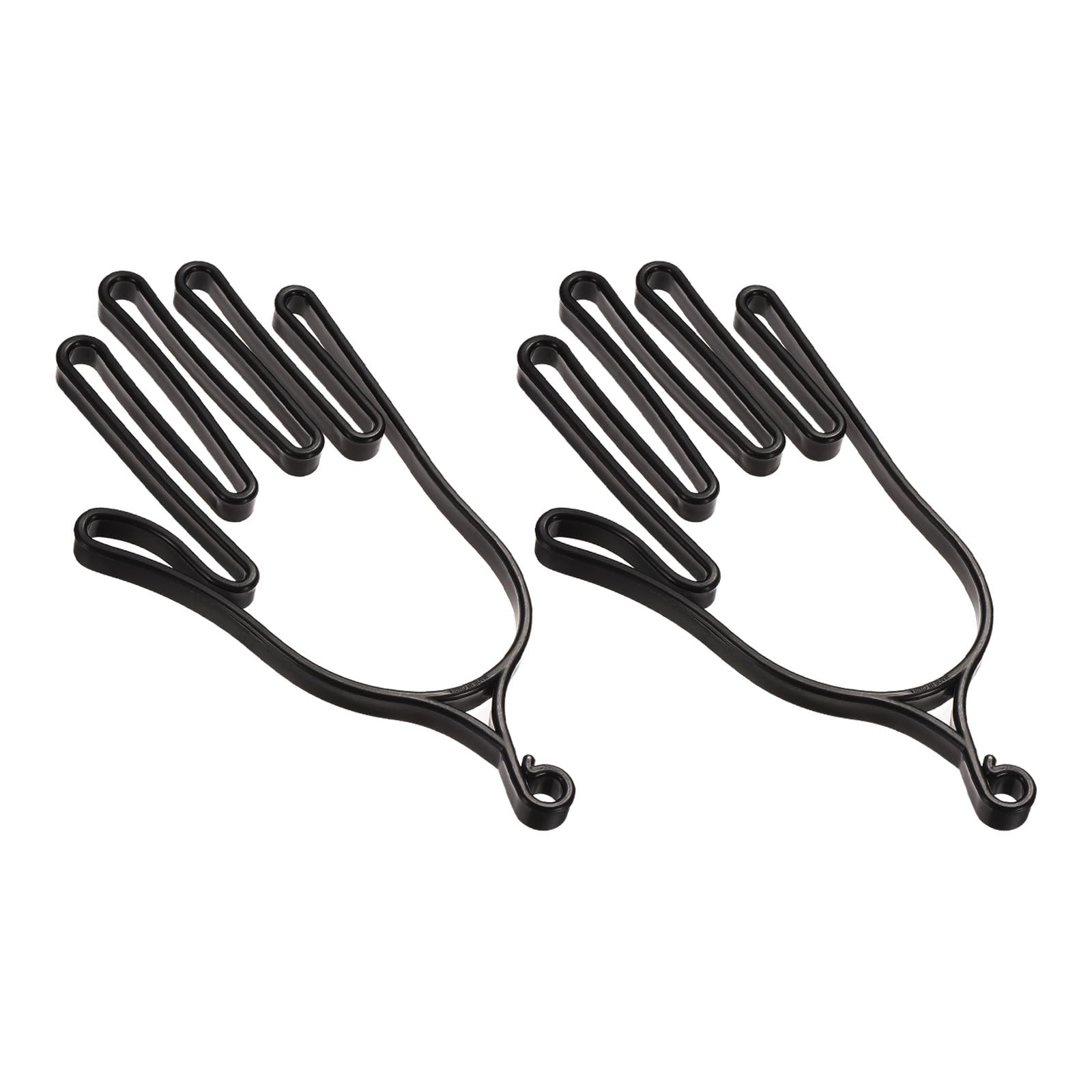 M METERXITY 2 Pack Golf Gloves Stretcher - Plastic Golf Gloves Holder Right and Left Hand, Light & Durable, Apply to Sports Gloves Maintenance (Black)