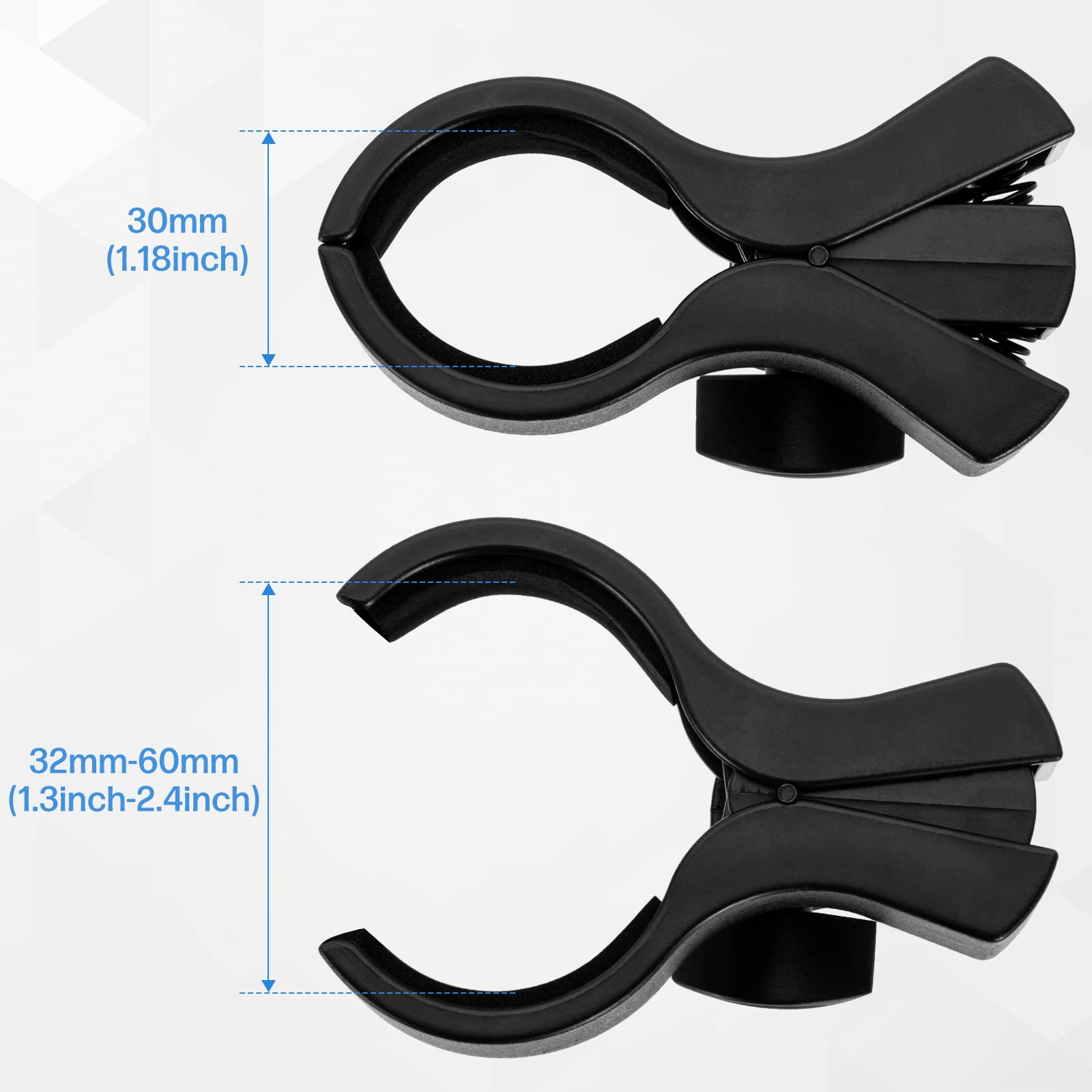 BILIONE 1pcs Large Microphone Clip, Adjustable Mic Holder for Microphones with Outer Diameter Range 1.26