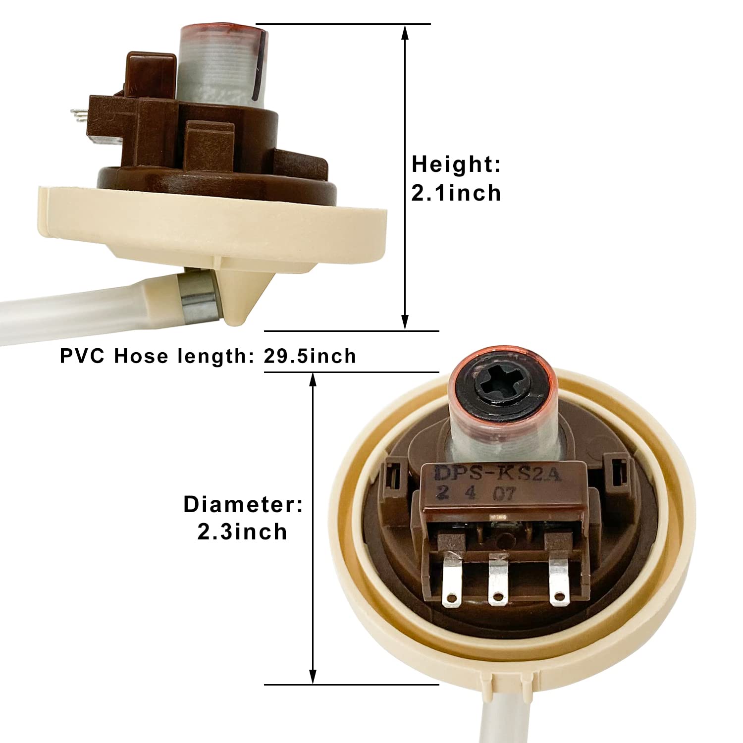 XFYBZN DC96-01703C Washing Water Level Pressure Sensor Switch for Samsung Washing Machine WA400PJHDWR, WA40J3000AW Replacement Parts, Replace PS4217081 AP5581361