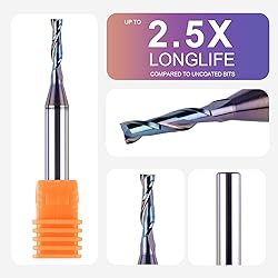 SpeTool 1/8 Inch Upcut CNC Router Bits 1/4 Inch