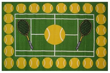 Tennis Zeit Bereich Teppich Amazon De Garten