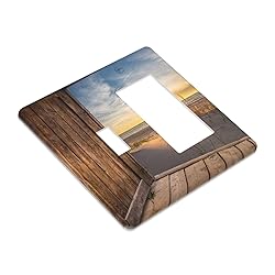 Sun Beach Grass Ocean Landscape 2 Gang Light Switch
