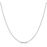 Gacimy 925 Sterling Silver Cuban Link Chain Necklace for Women, 0.8mm-2.0mm Dainty Curb Chain, Thin Real Silver Necklace for Pendants & Layering, 18-24 Inch