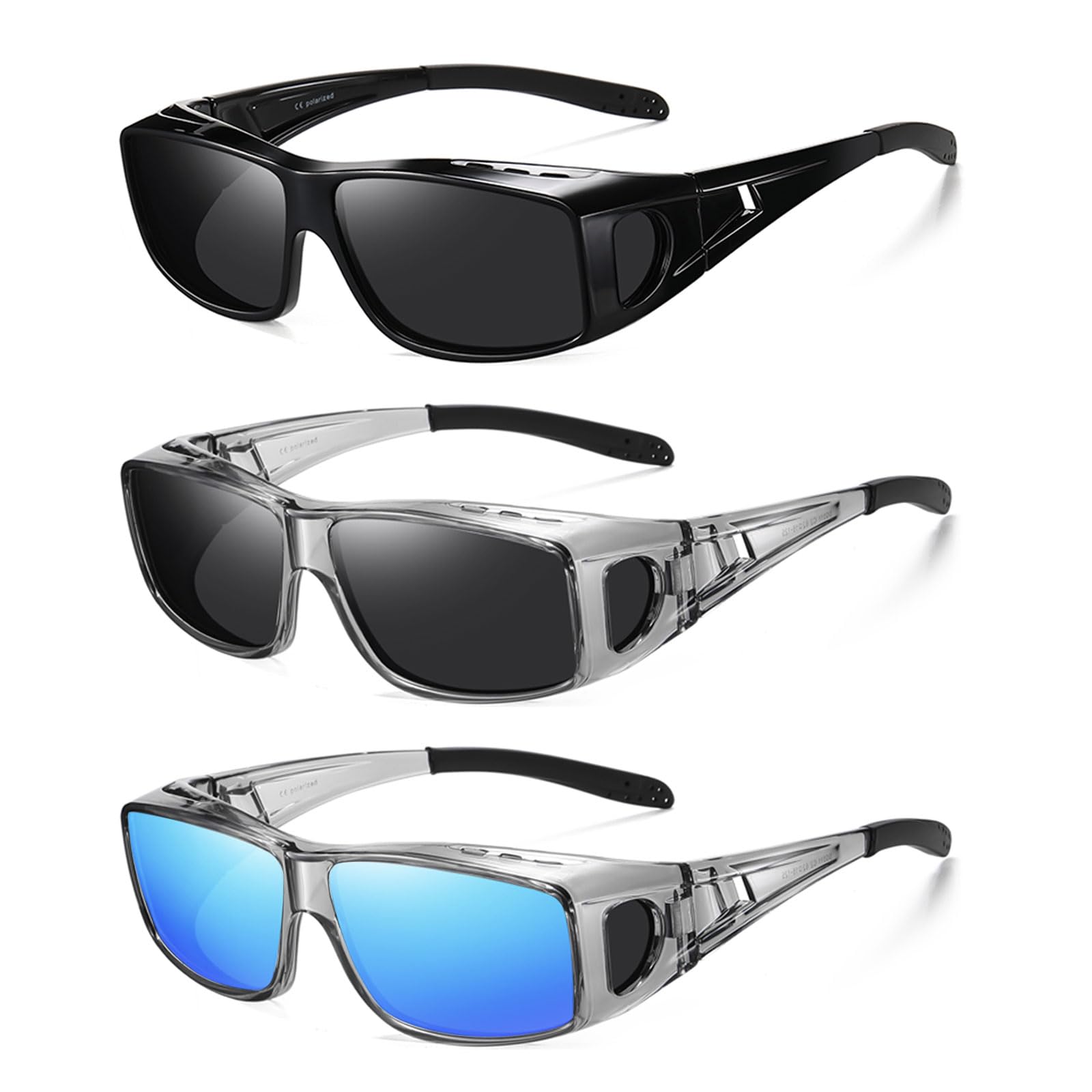 Photo 1 of ***1 ONLY***
Wzerry Sunglasses Fit Over Glasses Polarized for Men Women, Wrap-Around Glasses UV400 Protection for Driving and Outdoor