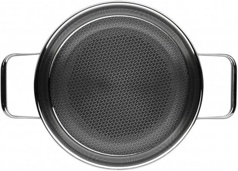 Profi Resist - Frigideira de 24 cm com 2 materiais multicamadas revestidos antiaderentes, estrutura alveolar, pega em aço inoxidável, adequada para todos os tipos de cozinhas, adequada para forno