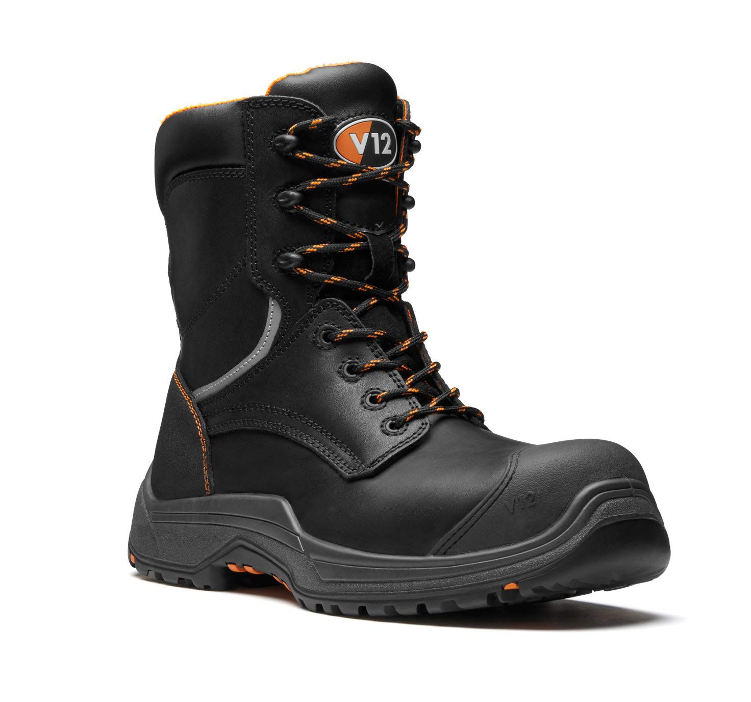 V12 Footwear VR620.01/10 Avenger Safety Boots, Size 10, Black BigaMart