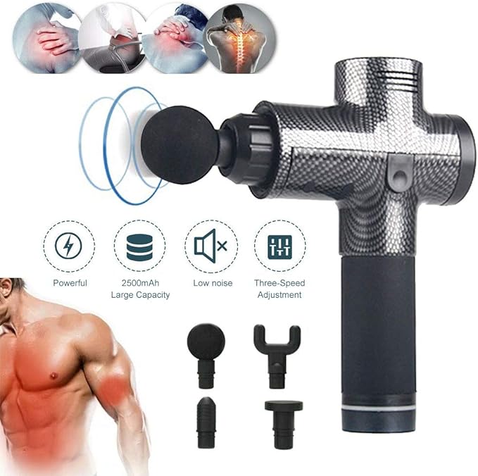 Massage Pistole Elektronische Muskel Entspannen Gerät 3 Dateien Körper