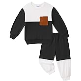 Arshiner Boys Sweatsuit Long Sleeve Crewneck Sweatshirt and Pants Fall Winter Tracksuit Set 2-10Y