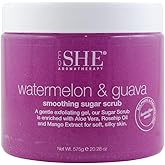 Om She Aromatherapy Watermelon & Guava Sugar Scrub 20.28oz - Exfoliating Body Scrub, Natural Sugar, Micro Bead Free, Rosehip Oil. Australian made.