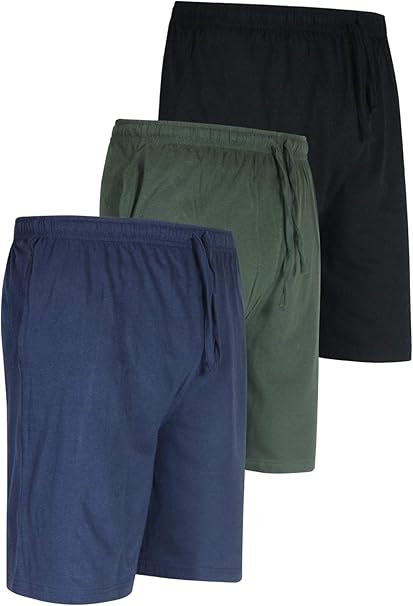 mens cotton knit shorts