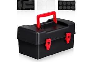 ibasenice Battling Top Storage Case with Handle - Portable Gyro Organizer Box for Kids - Fits Up to 8 Spinning Tops & Launche