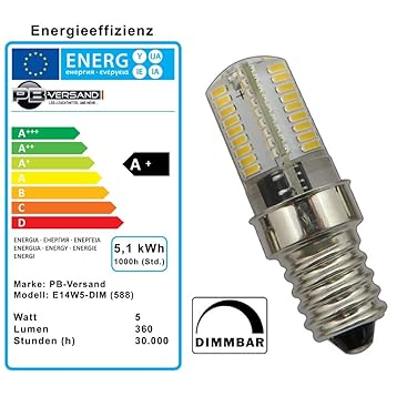 3x E14 warmweiß für Ihre Kühlschrank, Nähmaschine, Nachttischlampe oder
