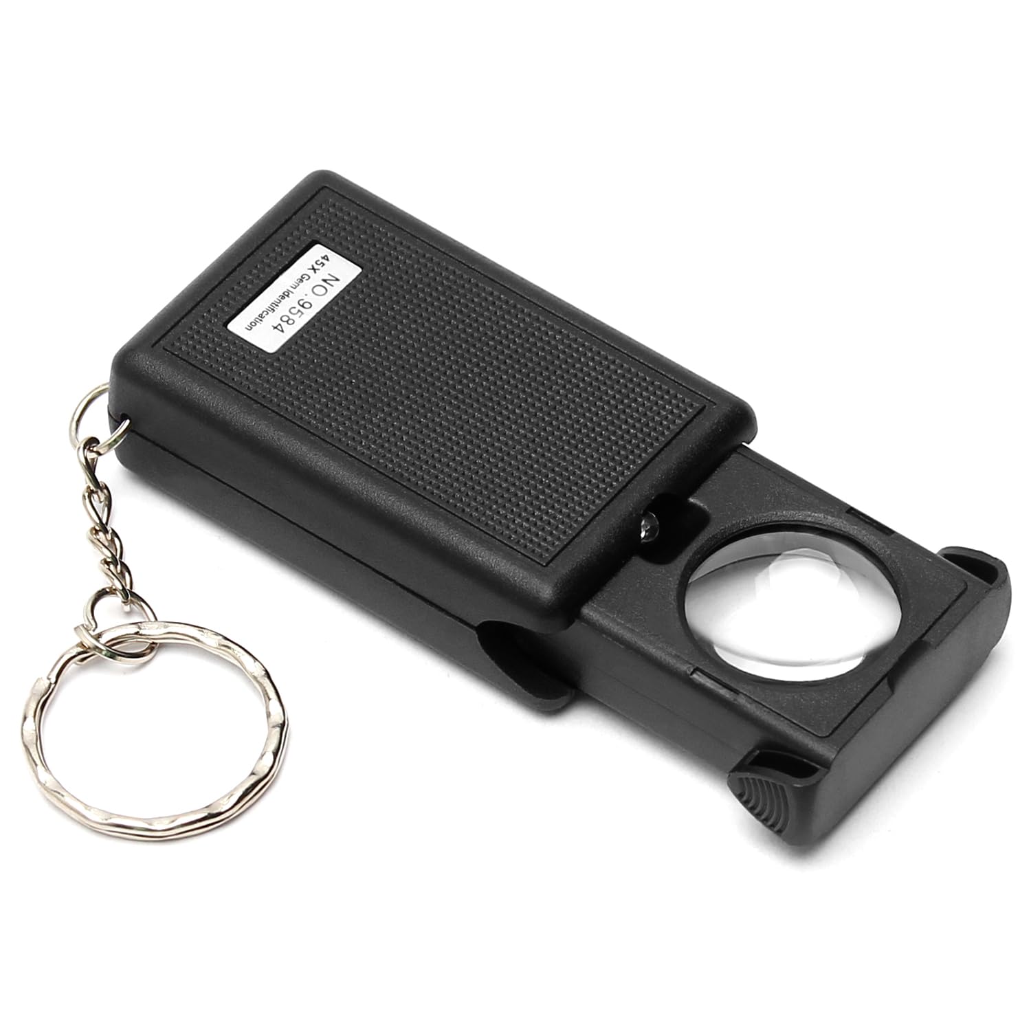 Othmro 1Pcs Magnifying Glass with Light, 45X 21mm Pull Type Eye Magnifier Loupe with LED Illuminated Light