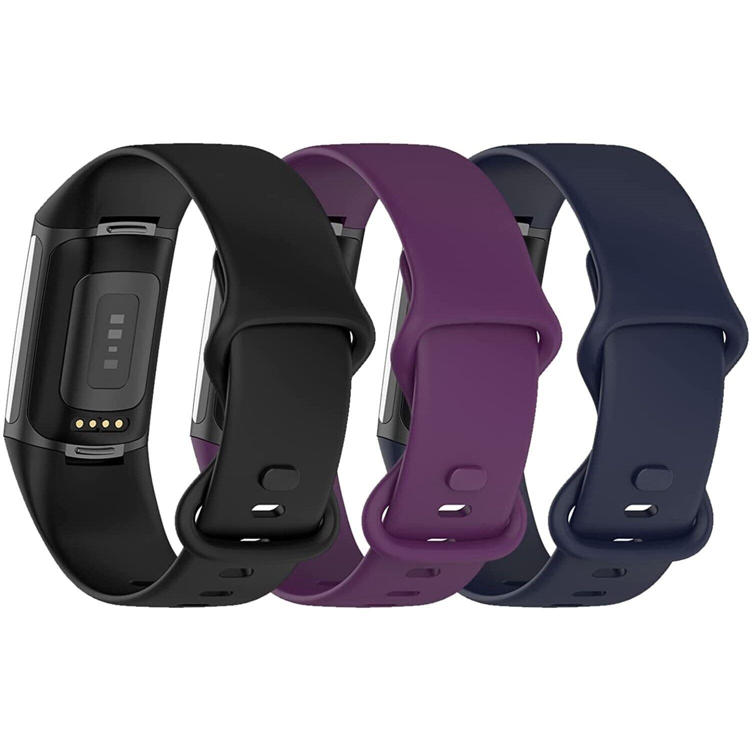 Panda Bobo Compatible with Fitbit Charge 5 Charge 6 strap Replacement Band Classic Wristband Women Men Small large (Large, Pack A - 3 Pcs) — image 1