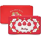 GeekShare Switch Game Card Case,Portable Magnetic Switch Game Holder Cartridge Case with 24 Game Card Slots and 24 TF Card Slots - Strawberries with Cream