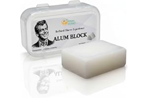 Herbs Botanica Alum Block for Shaving Soothing Aftershave Solution for Men – Stops Bleeding from Nicks & Cuts – Fitkari Alum Stone for Skin Care 3.5 oz Piedra de Alumbre by Herbs Botanica