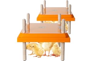 NUGRIART Brooder Heater for Chicks 2 Pack, 10" x 10" for 15 Chicks Heating Plate with Adjustable Height and Angle 15W Chicken Brooder Warm Like Mother Hen