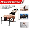 Image 2 - Yoleo Adjustable Dip Bar- 500lbs Dip Station Portable Functional Fitness Bar with Safety Connector, Heavy Duty Dip Stand Body Press Bar Parallette Exercise Bar Workout Equalizer for Calisthenics