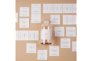 MoliMoli Minimalist Labels, Pantry Labels, Kitchen Labels, Organization Labels Set Including Oil Labels for Bottles, Cooking Sauce and Wine Labels, and Coffee Syrup Labels for Coffee bar